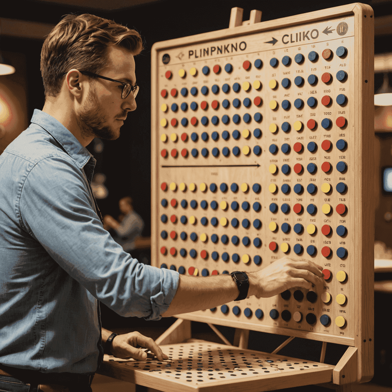 Plinko game in action